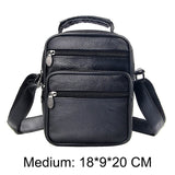 Mens Leather Small Messenger Bag